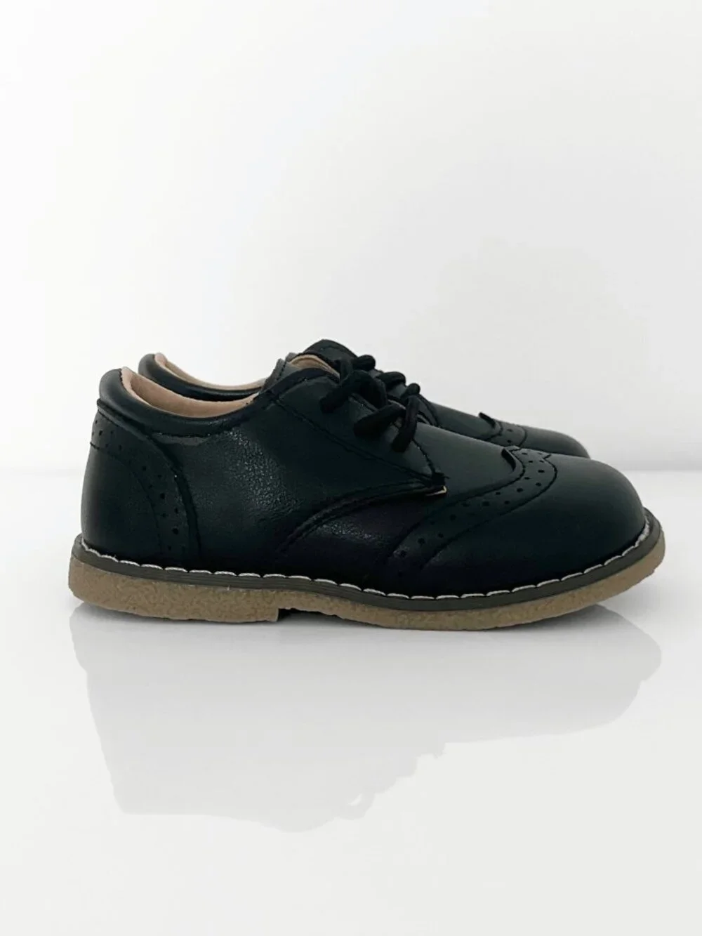NWT Handsome Boys Classic Oxfords Baby Toddler Kids Children's Shoes Black 8